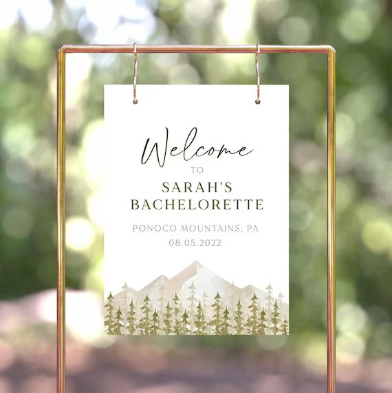 Camp Bachelorette Welcome Sign Template Camp Bachelorette - Etsy | Etsy (US)