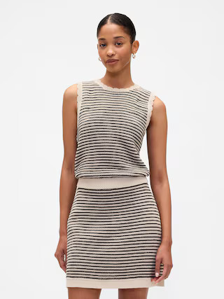 Sleeveless Mixed-Stitch Sweater Tank Top | Gap Factory | Gap Factory
