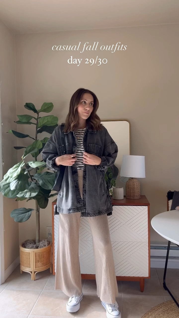 Casual fall outfits day 29/30🍂 the comfiest ribbed pants from Amazon! 

SIZING
Button down - size small
Tee - small
Pants - small



#LTKfindsunder100 #LTKstyletip