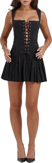 Talia Pleated Corset Minidress | Nordstrom