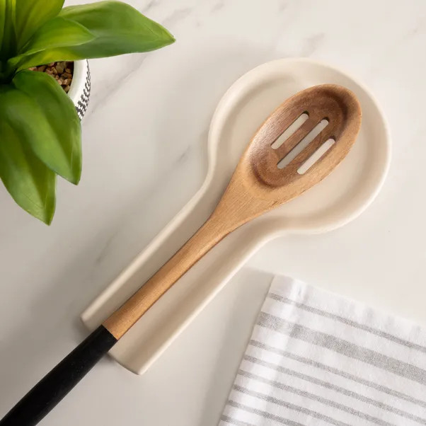 The Edited Life Stoneware Spoon Rest | Dunelm