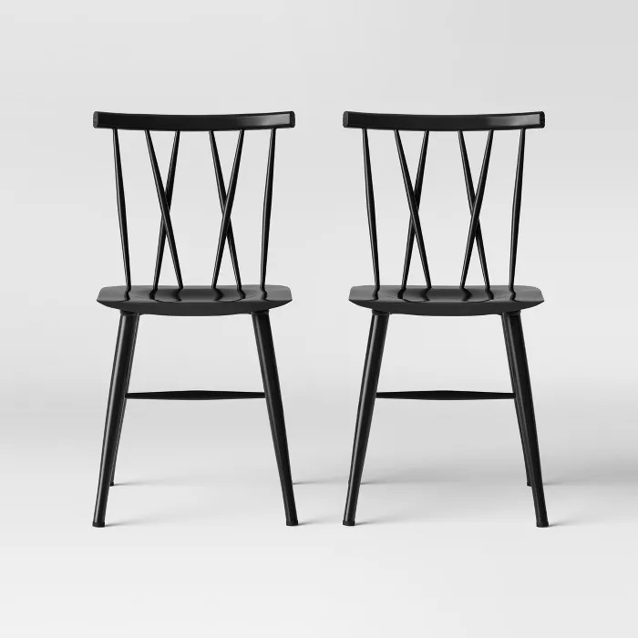 Set of 2 Becket Metal X Back Dining Chair - Project 62™ | Target