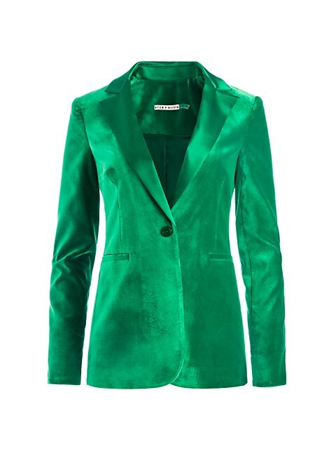 Alice + Olivia Breann Velour Blazer | Saks Fifth Avenue