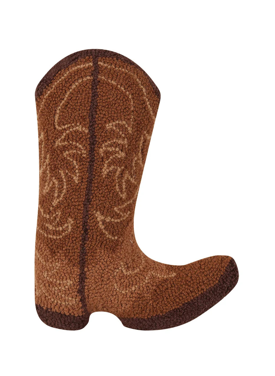 Brown Cowboy Boot Hook Pillow | Lilla & Beth