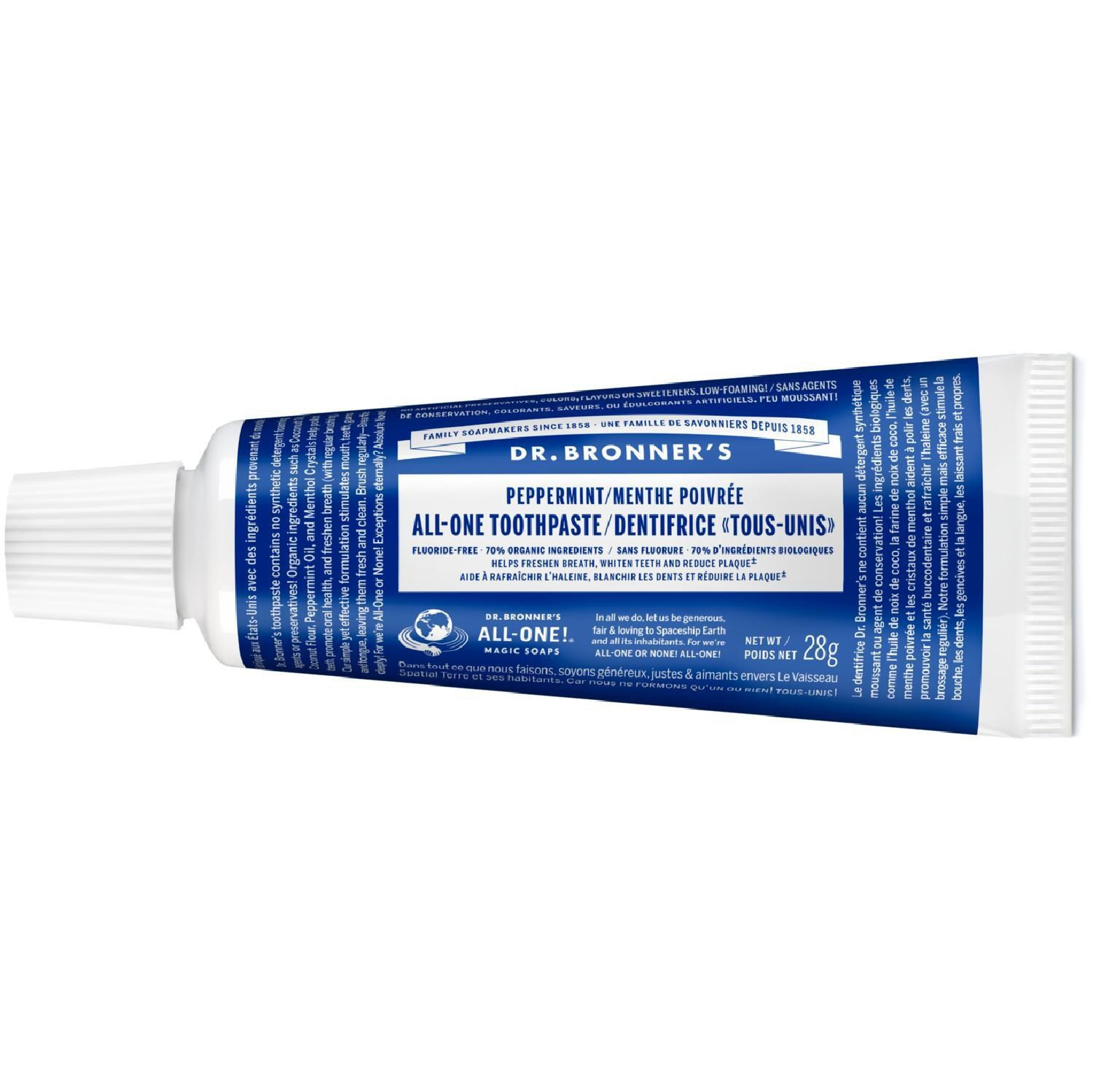 Dr. Bronner's Travel Toothpaste - 1 oz. Peppermint 1 Oz | REI