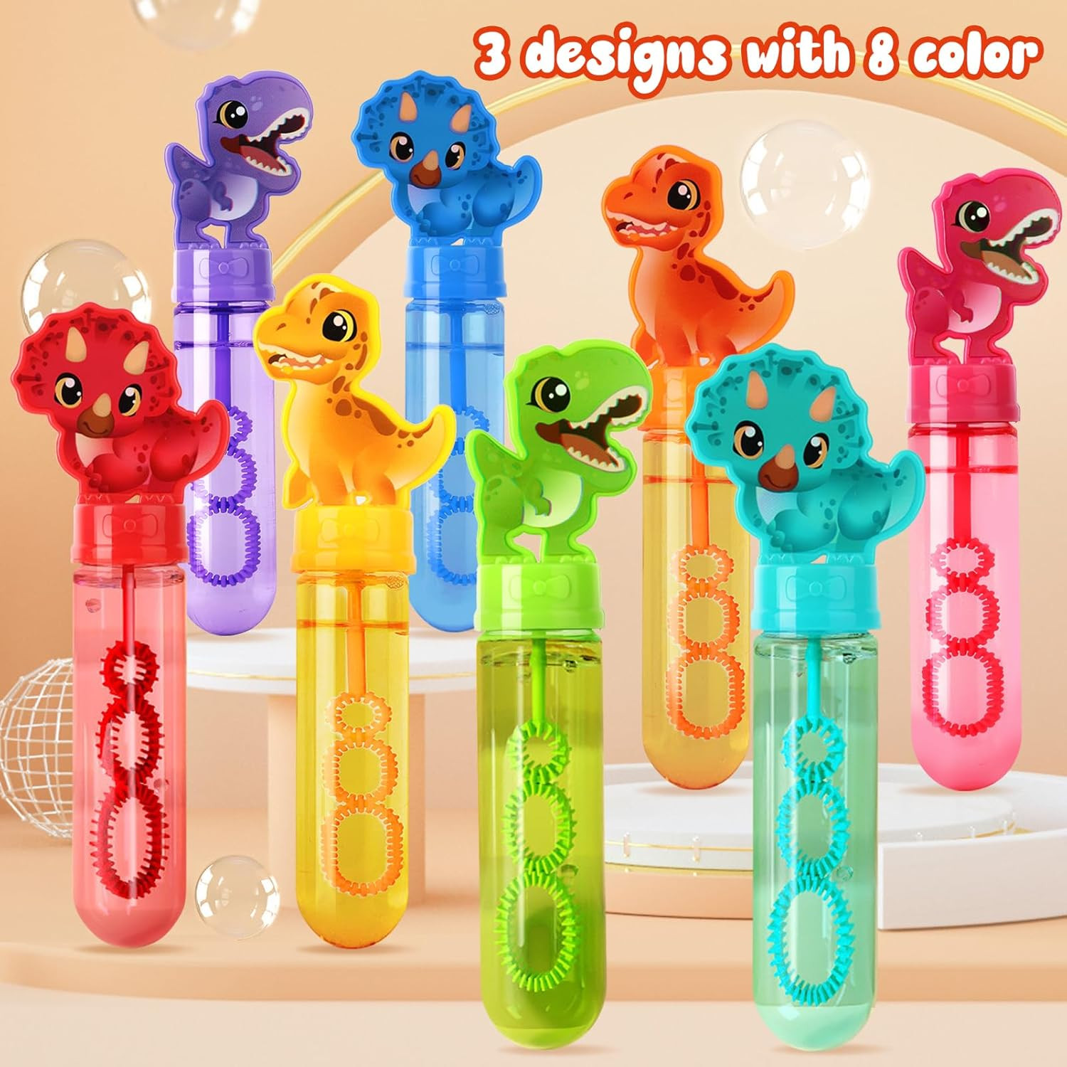 Roberly Dinosaur Bubbles Party Favors for Kids, 24Pcs Refill Bubble Wands Toys Bulk Dinosaur Them... | Amazon (US)