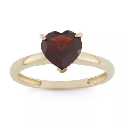 Jordan Blue NYC 10K Gold Garnet Solitaire Ring, 8 | Belk