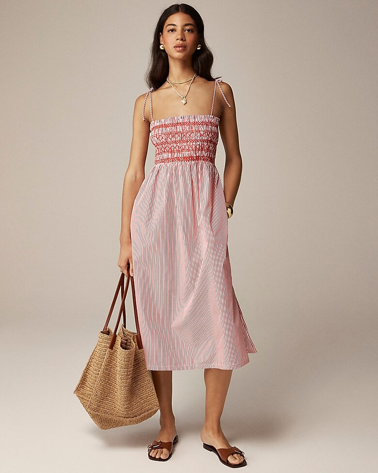 Paloma dress in striped cotton poplin | J. Crew US