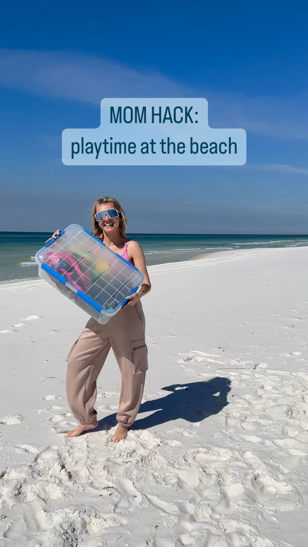 MOM HACK: toddler playtime at the beach 

Taking little ones to the beach can be a little stressful - especially if they don’t know how to swim or if you’re bringing multiple kids.

A few years ago we started packing toys for our youngest in a plastic tub so we could set up a play area a little farther away from the ocean.

This way we are able to watch our older kids if they are in the water, and play with our little ones too. Of course everyone still gets to go swim, and jump the waves. This is just one set up we have for some of our time at the beach to make it more manageable for mom and dad.

To shop the bin we use and some of our favorite beach toys comment LINK

#LTKxTarget #LTKtravel #LTKfamily