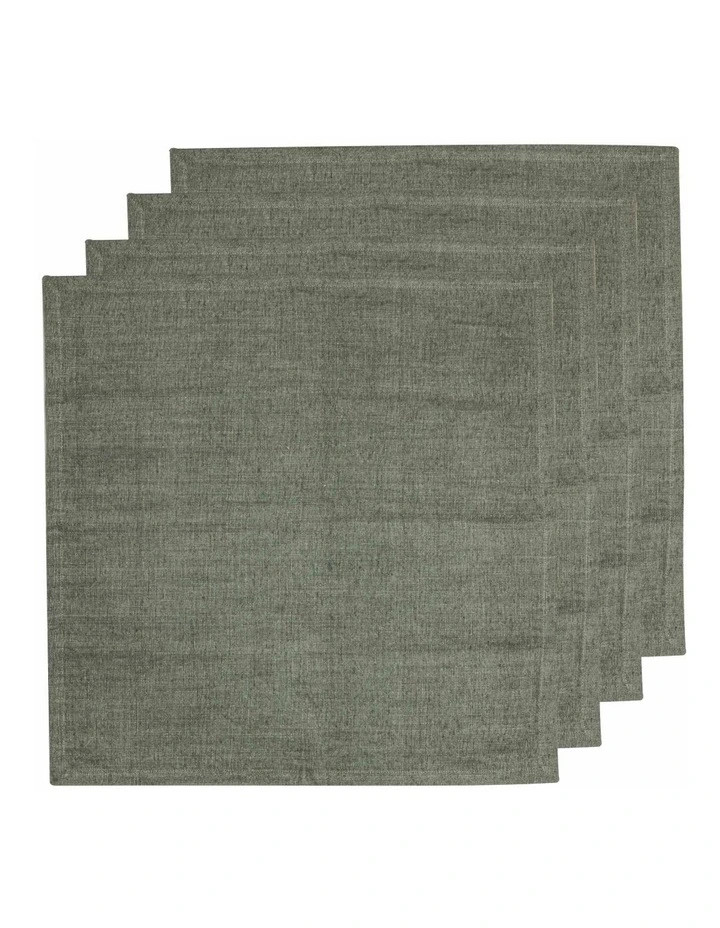 Lina Napkin 4 Pack in Moss | Myer