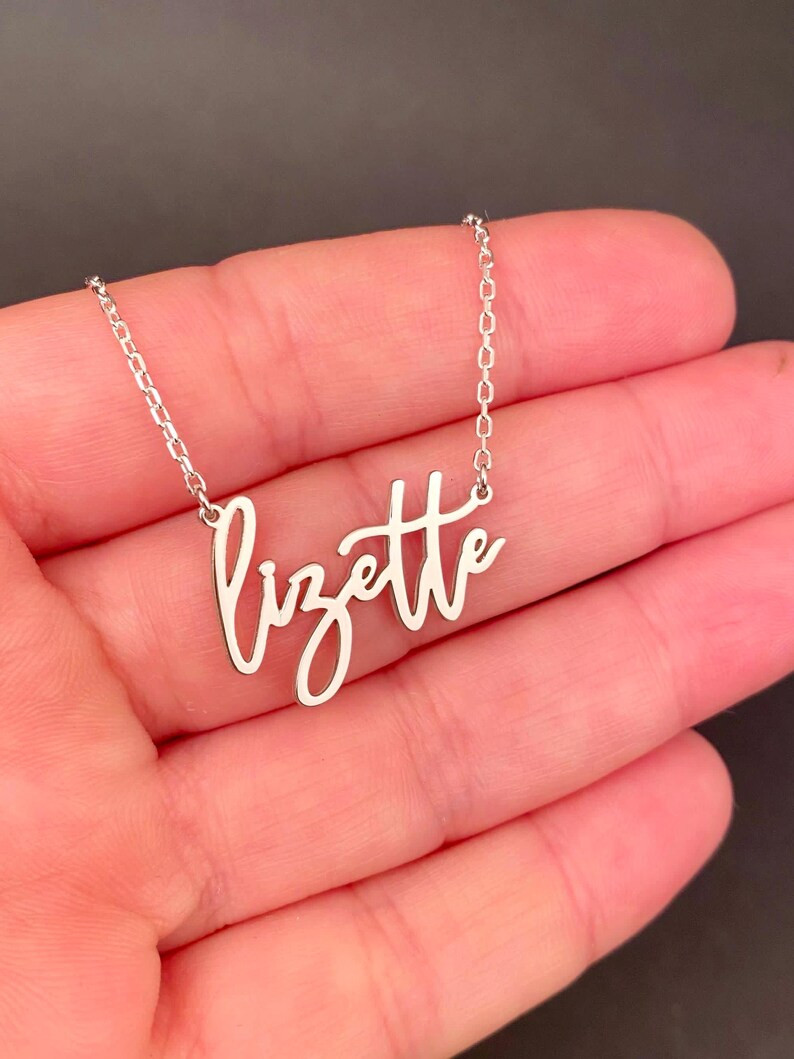 Custom CURSIVE name necklace - Model2 - Handwriting Personalised Necklace - Script Name Necklace ... | Etsy ROW