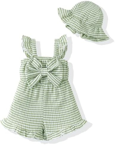 Baby Girl Clothes Summer Romper Outfits for Girls Cute Infant Toddler One-Piece Jumpsuit Ruffle S... | Amazon (US)