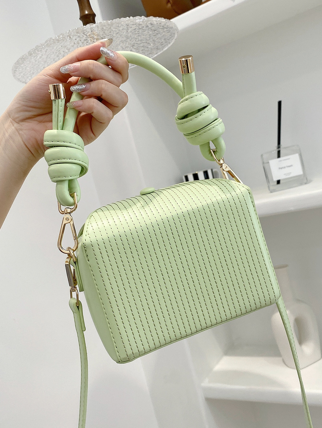 Stitch Detail Satchel Bag | SHEIN