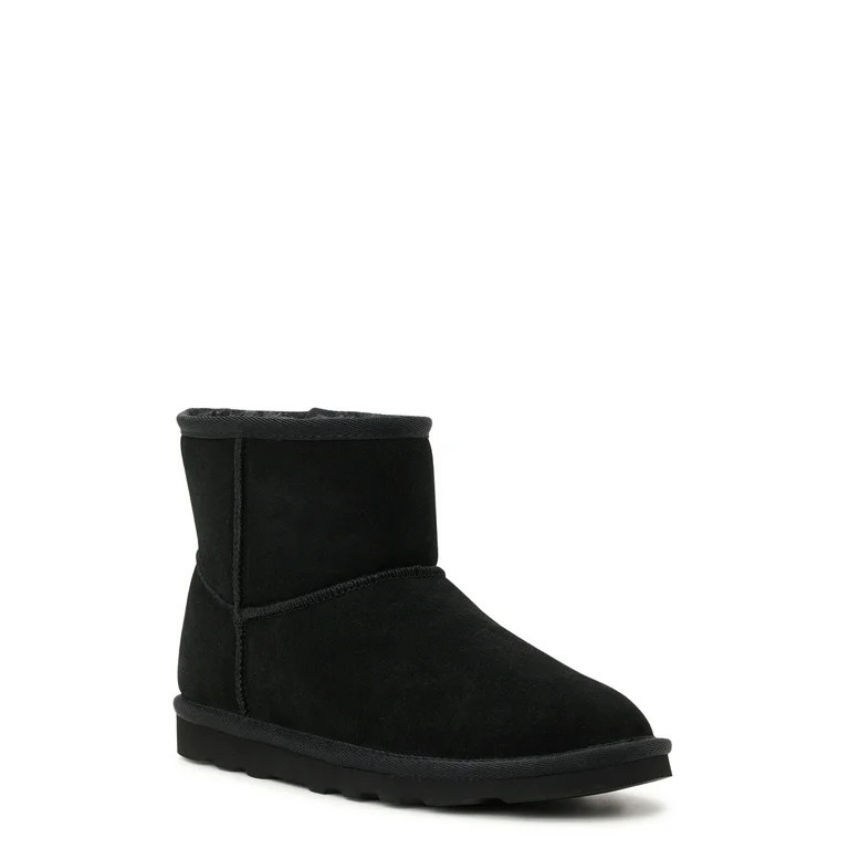 Time and Tru Women's Mini Genuine Suede Boot | Walmart (US)