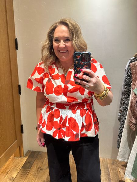 The Somerset top. You loved it in a dress. Now in a top. Wearing an XL. 

Tap that heart button to easily come back to shop when the sale starts on Friday. Only through the LTK app! 

#LTKover40 #LTKSpringSale #LTKfindsunder100