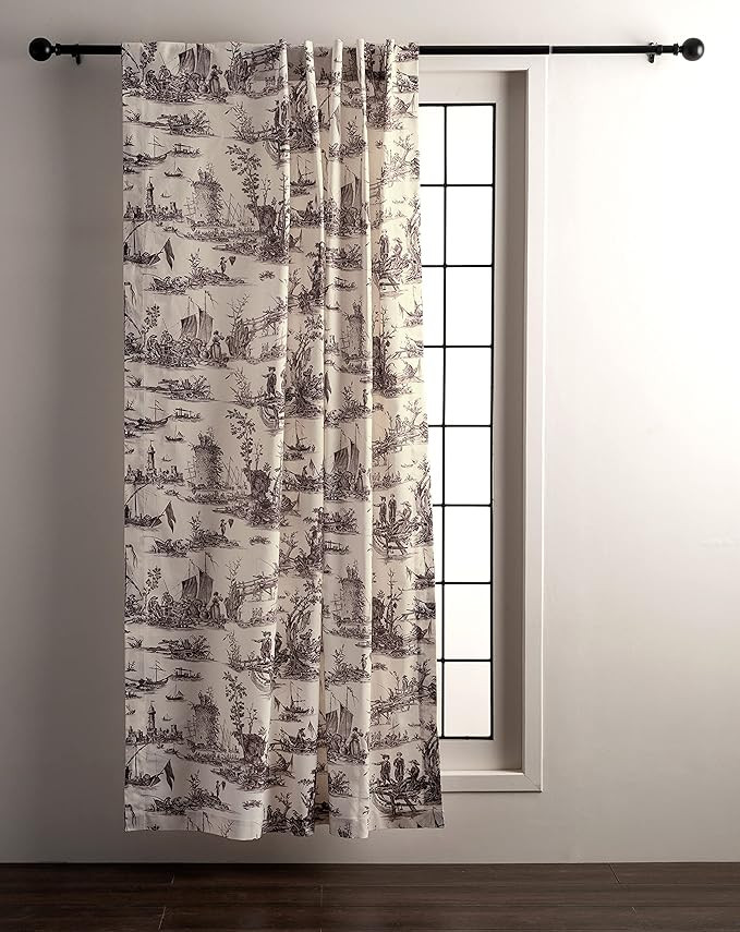 Maison d' Hermine 100% Cotton Curtain - 50"x96" Charcoal Decorative Curtain - Aesthetic Curtains ... | Amazon (US)