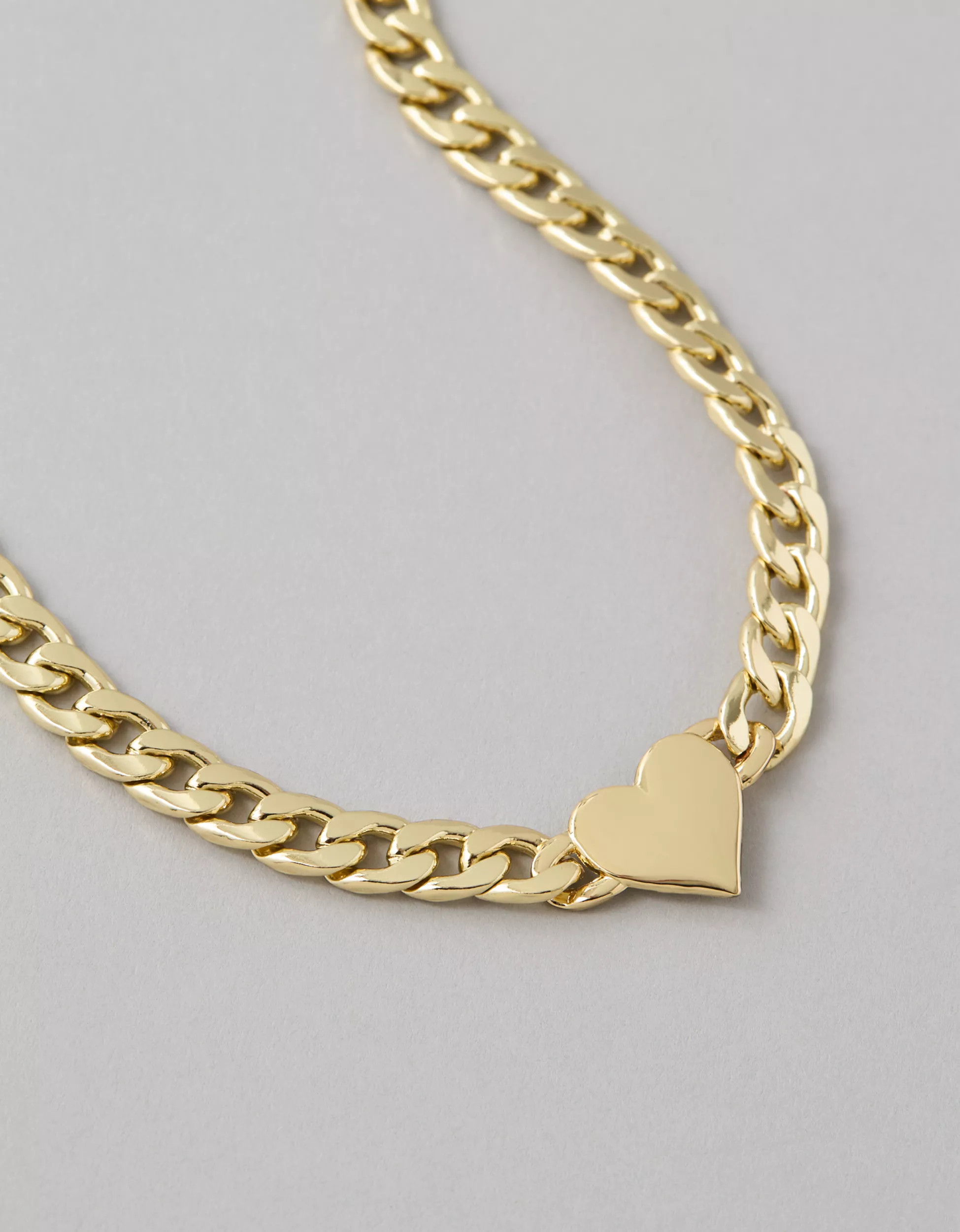 AEO Heart Chain Necklace | American Eagle Outfitters (US & CA)