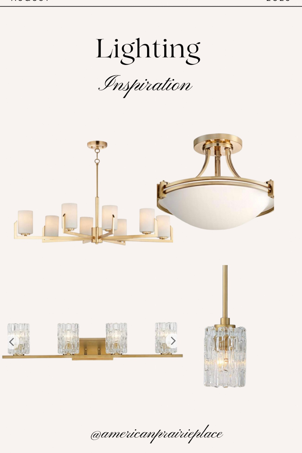 Lighting inspiration for my new home. Brass lighting. White and brass lights. Chandelier. Pendant lights  

#LTKhome