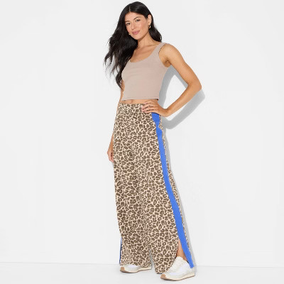 Women's Leopard Print Pull-On Graphic Pants - Brown XS | Target
