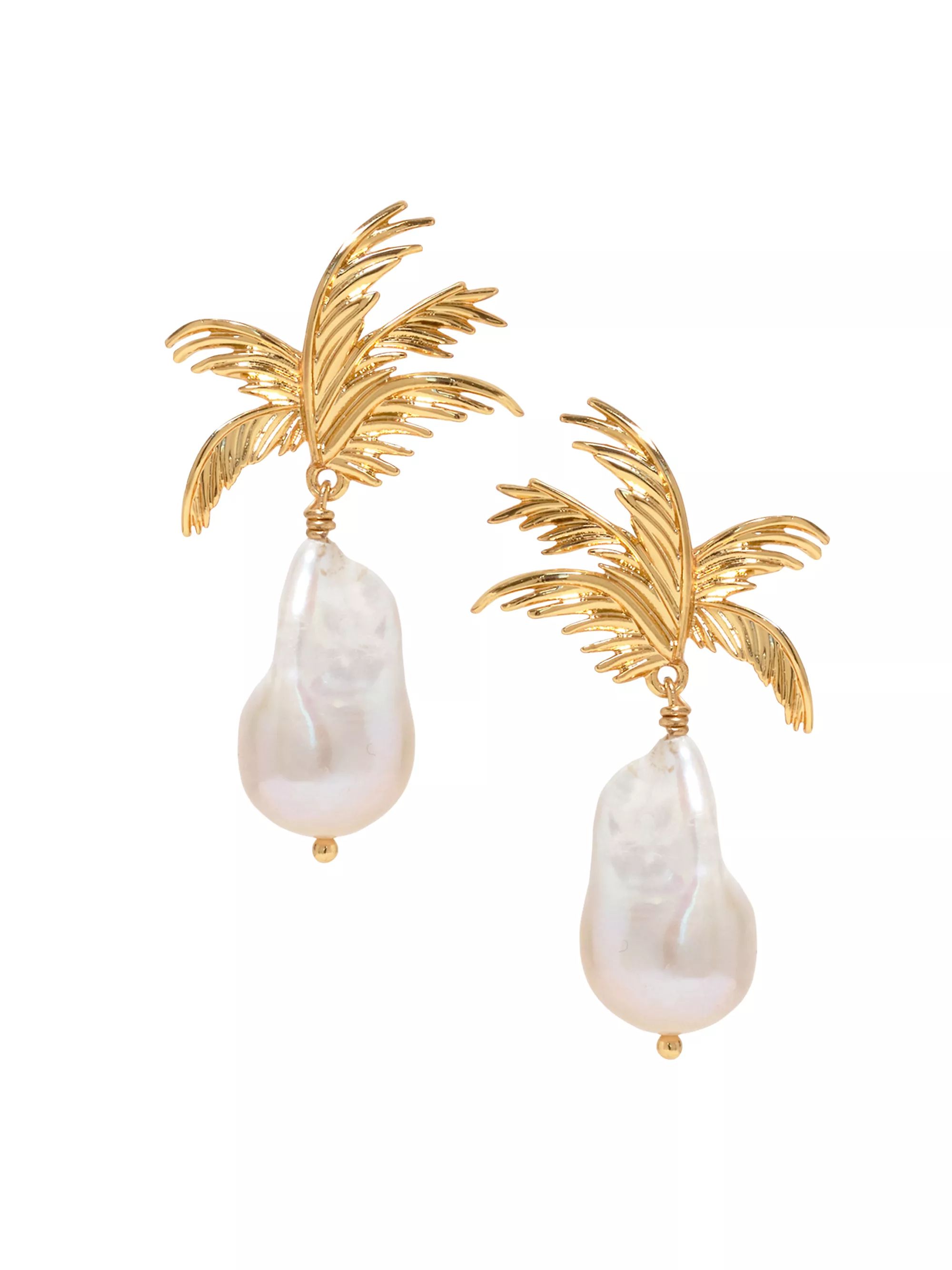 Yasmine 14K-Gold-Plated & Freshwater Pearl Drop Earrings | Saks Fifth Avenue