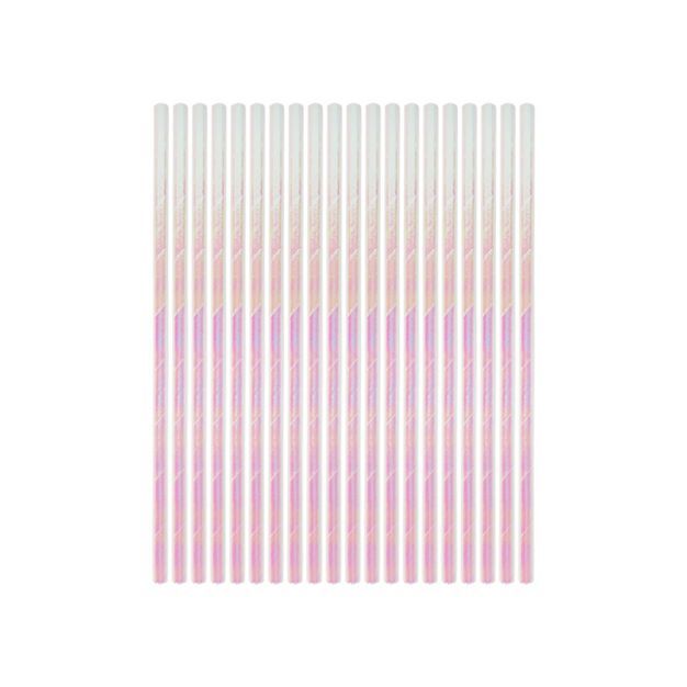 20ct Iridescent Paper Straws - Spritz&#8482; | Target