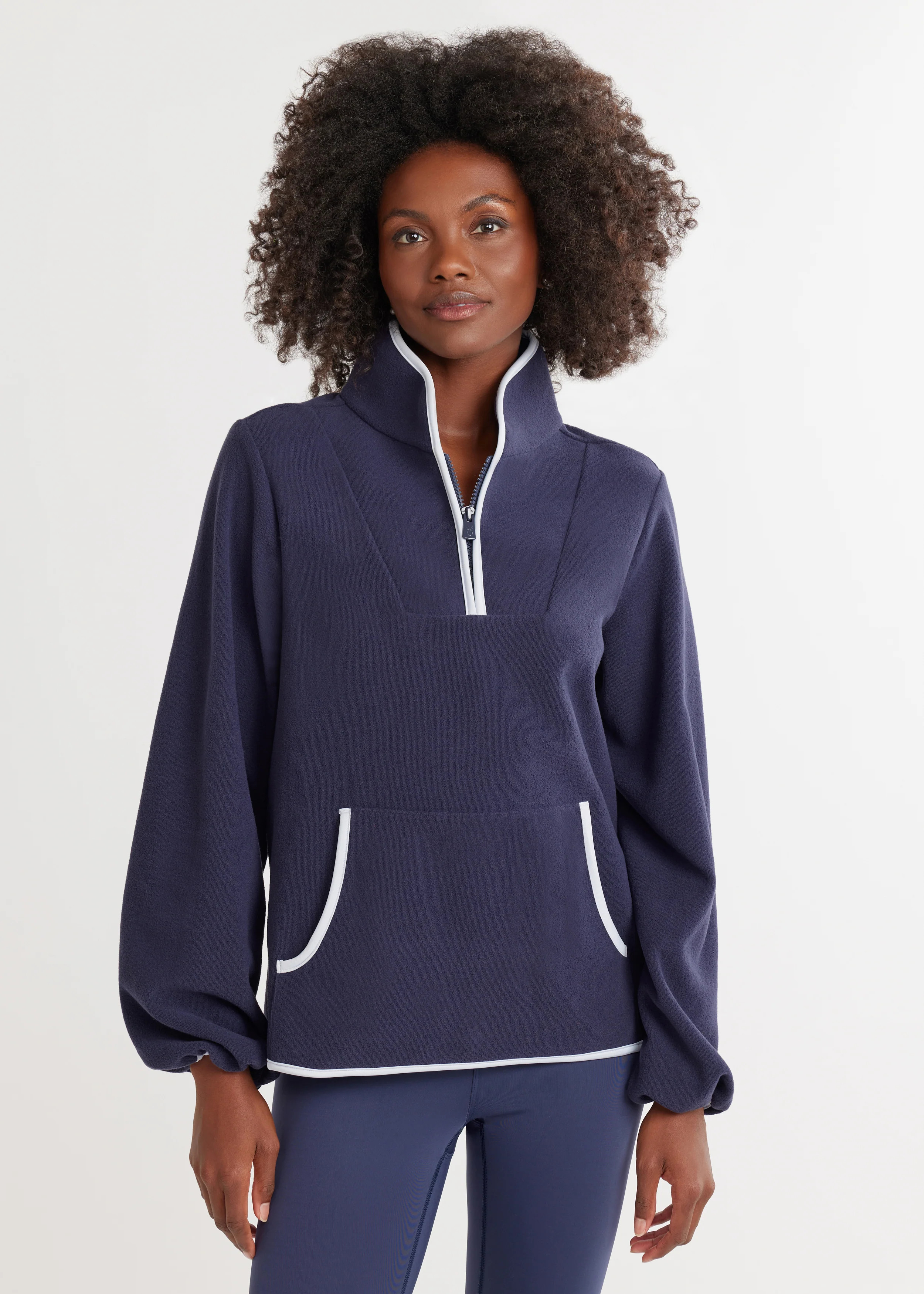 Skylark Pullover in Terry Fleece (Navy) | Dudley Stephens