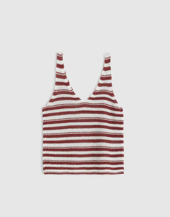 V-Neck Tank in 100% Linen | Madewell