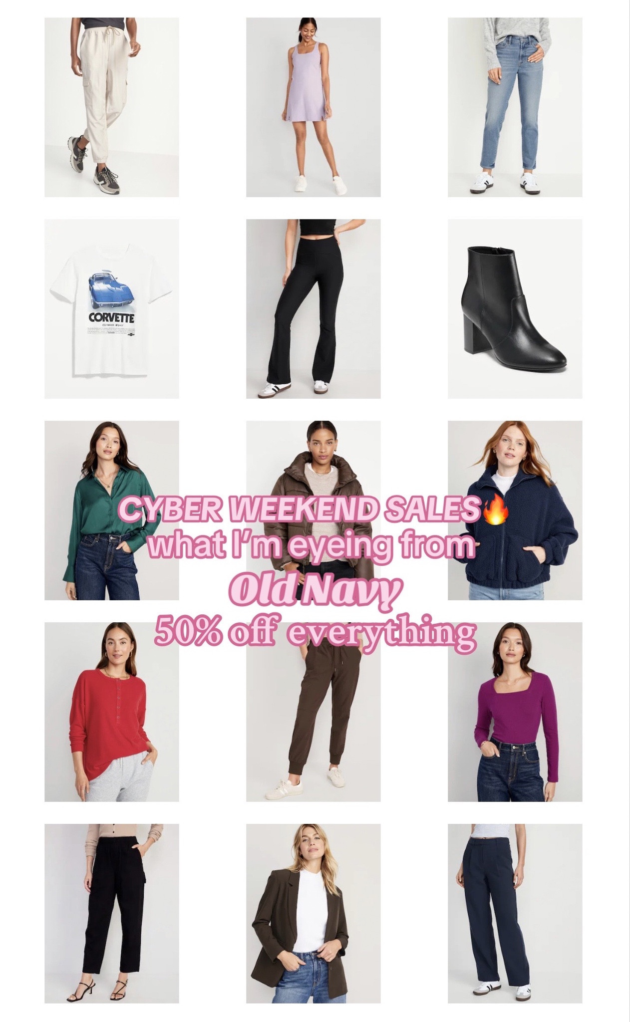 Old Navy Cyber Weekend Sale 🔥 50% off everything through Monday 11/27! 

#LTKfindsunder100 #LTKCyberWeek