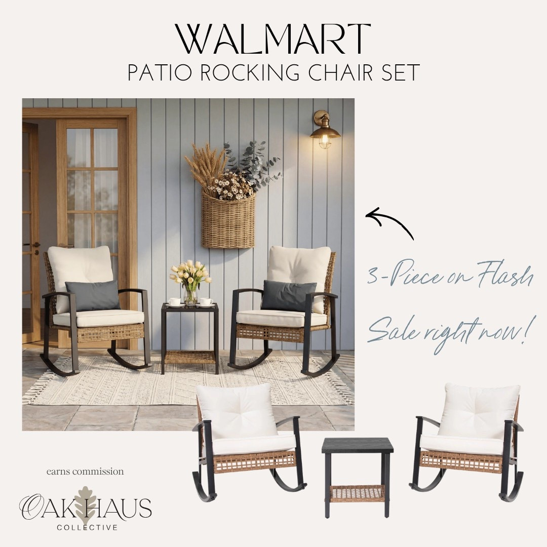 Outdoor patio, outdoor rocking chair,
Patio set, patio furniture, porch furniture, porch rocking chair, conversation set, Walmart outdoor

#LTKmomlife #LTKHome