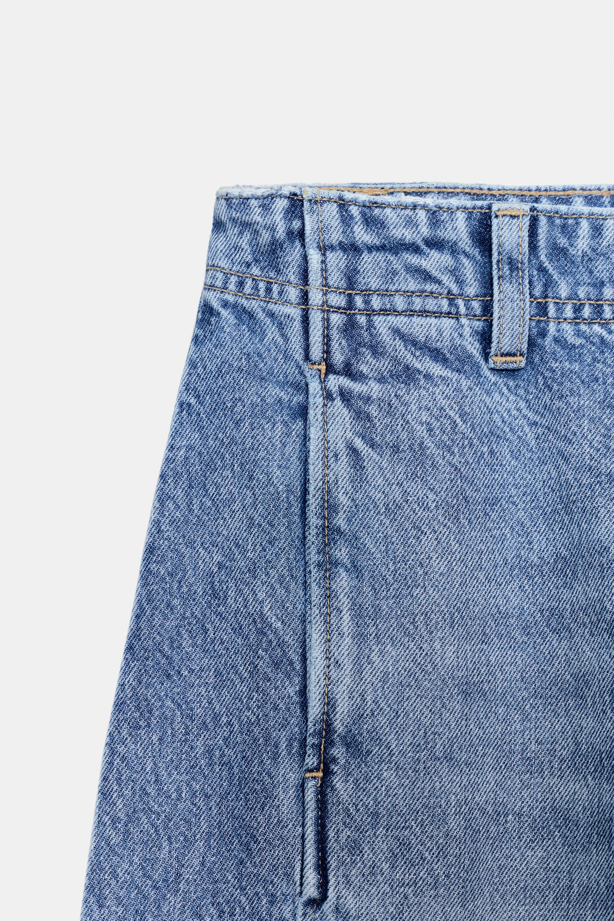 Z1975 HIGH-WAIST CROPPED BARREL JEANS WITH SEAMS | Zara UK