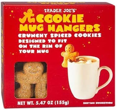 Trader Joe's Gingerbread Man Cookie Mug Hangers - Crunchy Spiced Cookies designed to fit on the r... | Amazon (US)