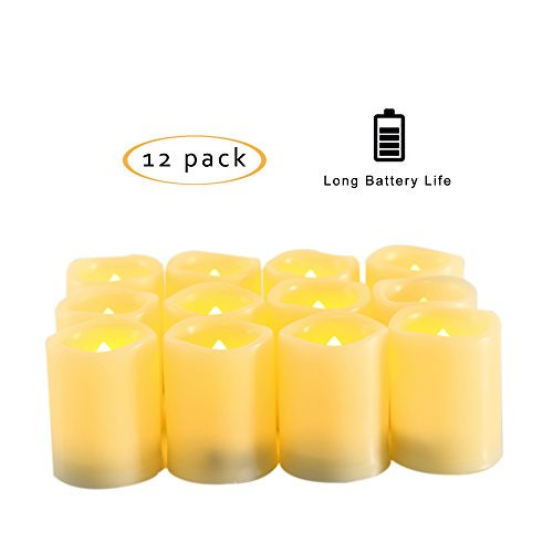 Candle Choice 12 Pieces LED Flameless Battery-operated Votives Candles with Batteries | Walmart (US)