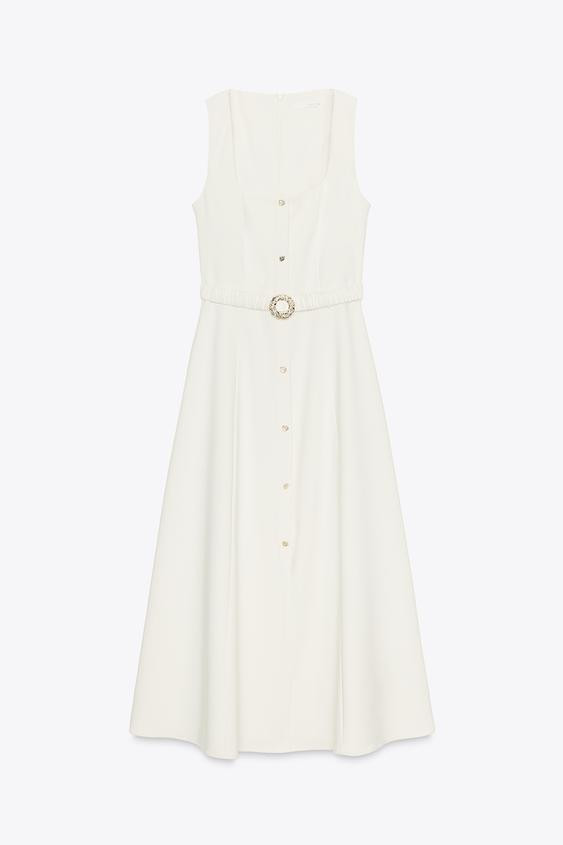 MIDI BELTED DRESS | Zara US