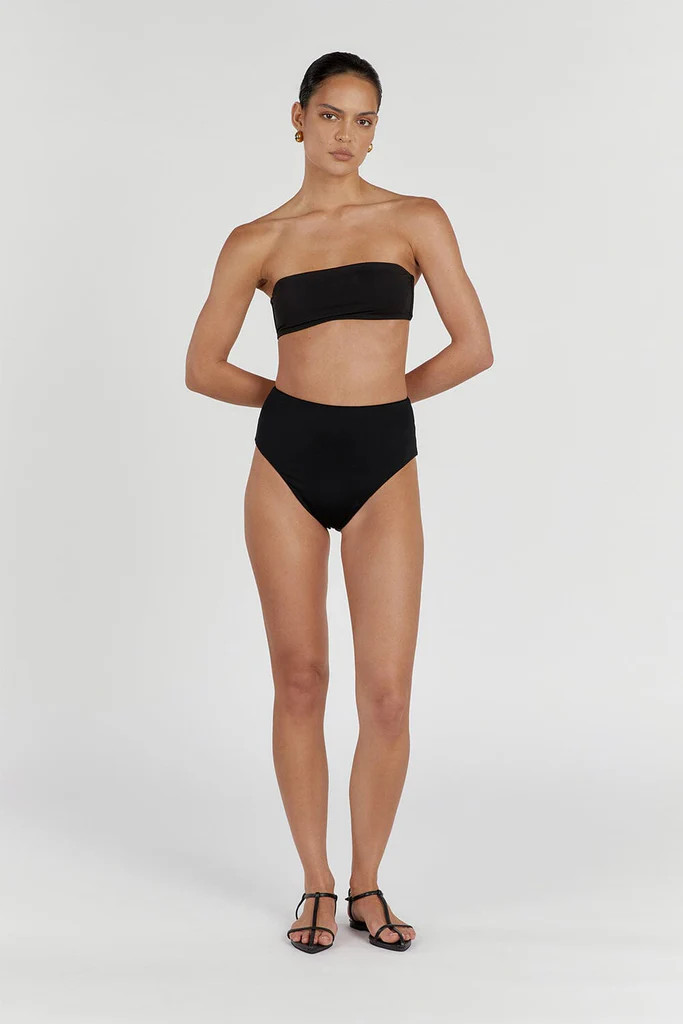 CALLIE BLACK HIGH WAISTED BRIEF | DISSH