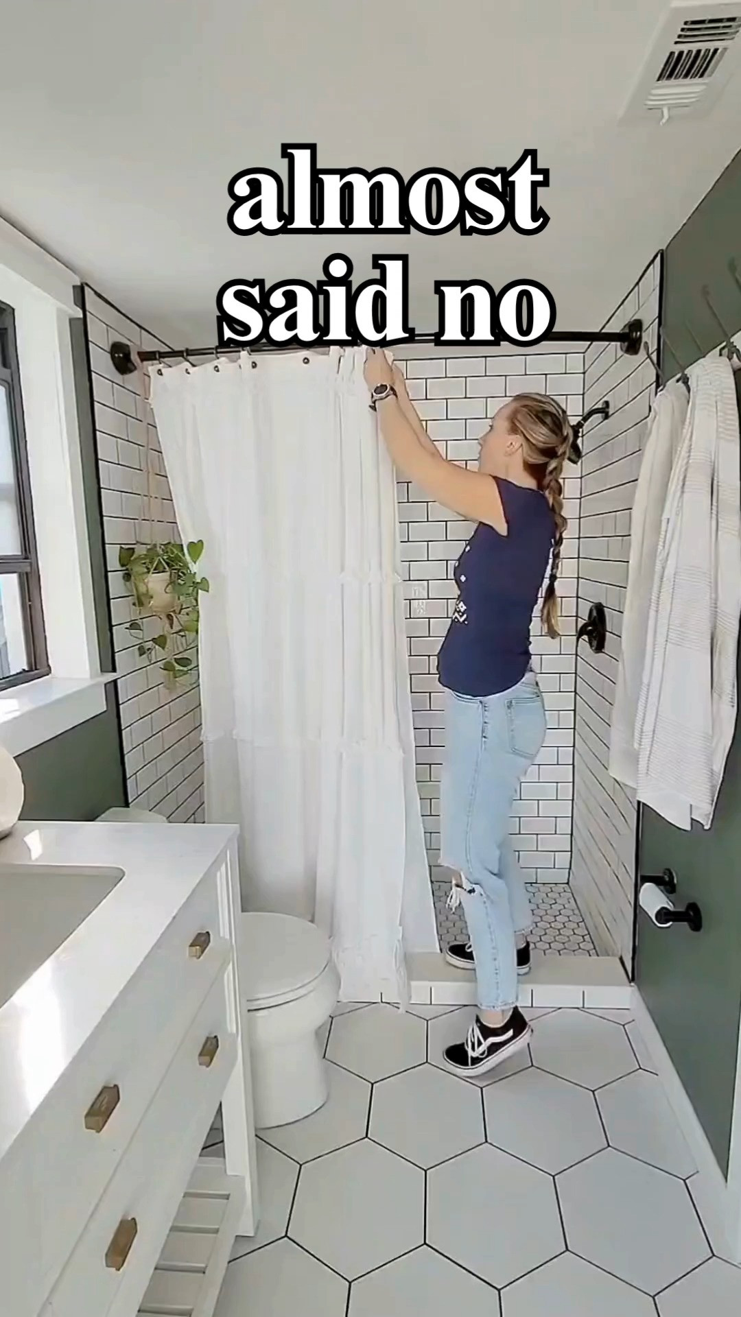 I almost said no to glass shower doors… and now they’re one of my favorite parts of this bathroom 🤍

It made such a difference in a small space and still feels bright, open, and clean years later

The biggest surprise? They’re actually really easy to keep clean

I’ve been using a steam mop + power scrubber and it keeps the glass, tile, and grout looking like new 🙌

Everything I use is linked here

#ltkhome #ltkfinds #bathroomremodel #cleaninghacks #springcleaning #cleanwithme #bathroominspo #homeorganization #tilecleaning #groutcleaning #homehacks #organizedhome #cleanhome #homeessentials #amazonhome #ltkunder100 #modernhome #homeinspo #realhome #dailyreset #homeupgrade #interiordesign #bathroomgoals #cleaningtips #momlife #ltkcreator #simplifiedhome #homeideas #neutralhome #beforeandafter 

 #LTKdayinmylife #LTKmomlife #LTKHome