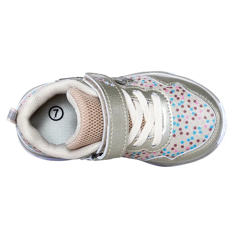 NEWMALL Girls Led Shoes Flashing Light Up Sneakers (6 Toddler,Gold) | Walmart (US)