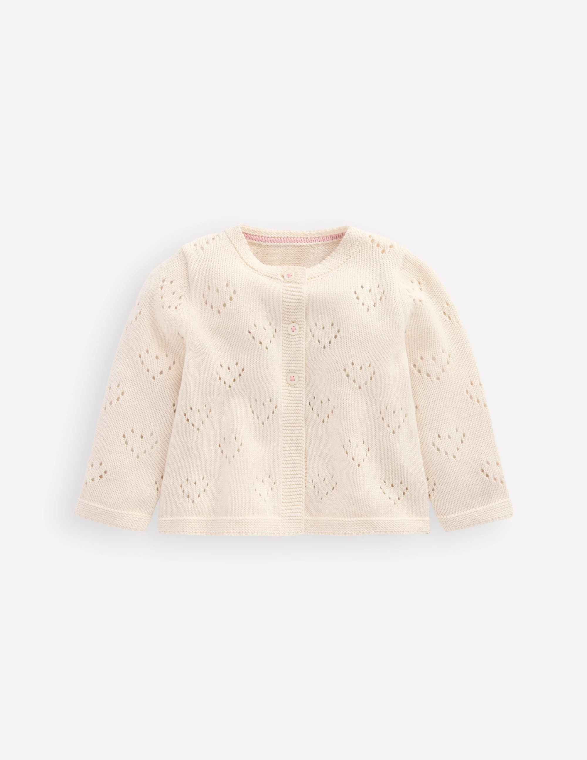 Pretty Pointelle Cardigan-Ivory | Boden UK