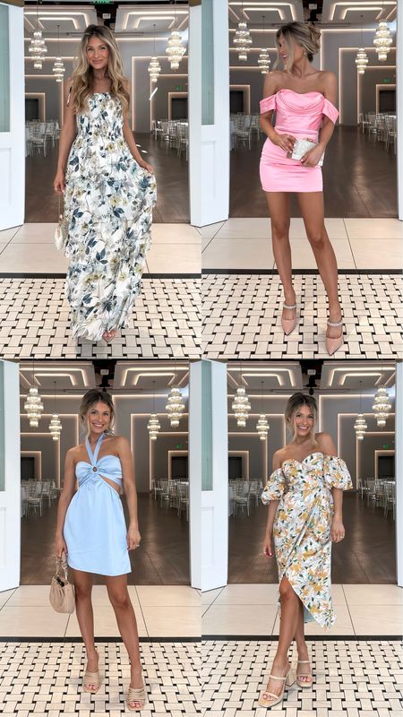 Some of my favorite spring wedding guest dresses all under $100. Great satin dresses and beautiful spring florals. Wearing XS in all dresses! 

#LTKSeasonal #LTKstyletip #LTKfindsunder100