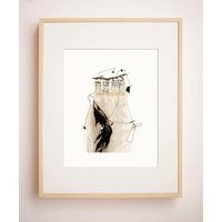 Abstract Art Print, Black & White Print With Brownish Shadows, Signed Archival Print 8x10 | Etsy (US)