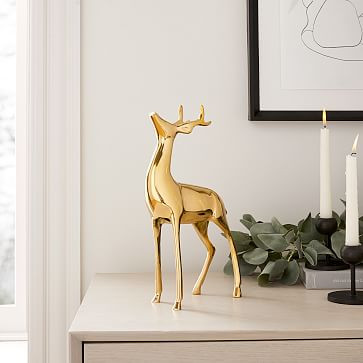 Metal Reindeer Objects - Brass | West Elm (US)
