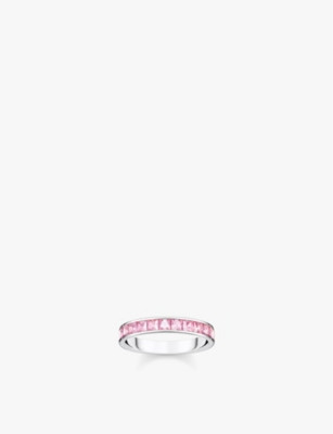Sterling-silver and zirconia band ring | Selfridges