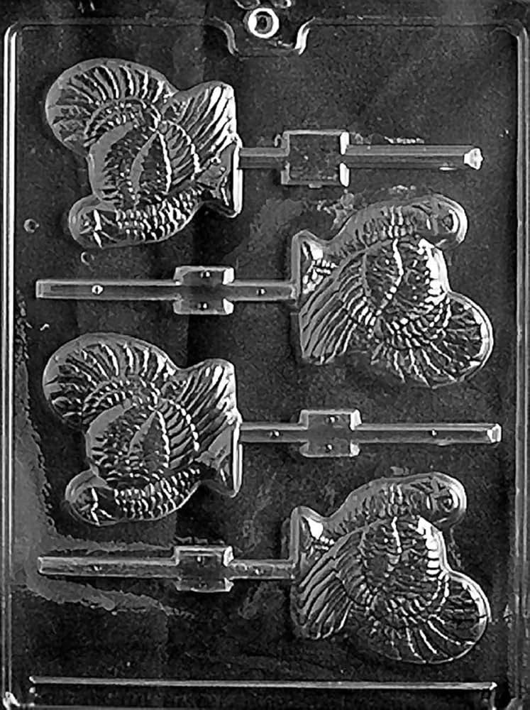 Grandmama's Goodies T010 Thanksgiving Turkey Lolly Lollipop Sucker Chocolate Candy Soap Mold with... | Amazon (US)