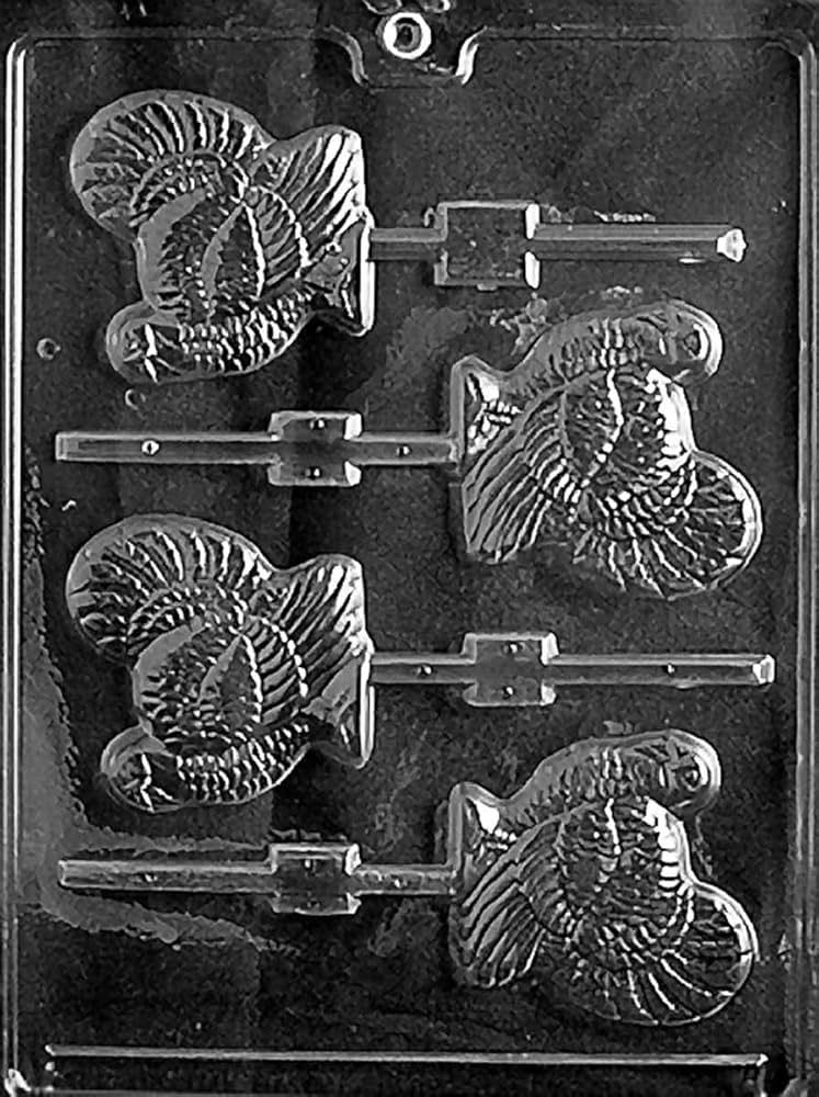 Grandmama's Goodies T010 Thanksgiving Turkey Lolly Lollipop Sucker Chocolate Candy Soap Mold with... | Amazon (US)