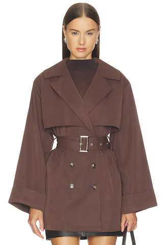 ALL THE WAYS Blaire Trench Coat in Brown. - size S | Revolve Clothing (Global)