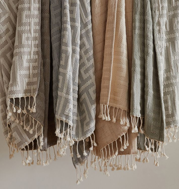 Jacquard Reversible Organic Cotton Throw | Rejuvenation