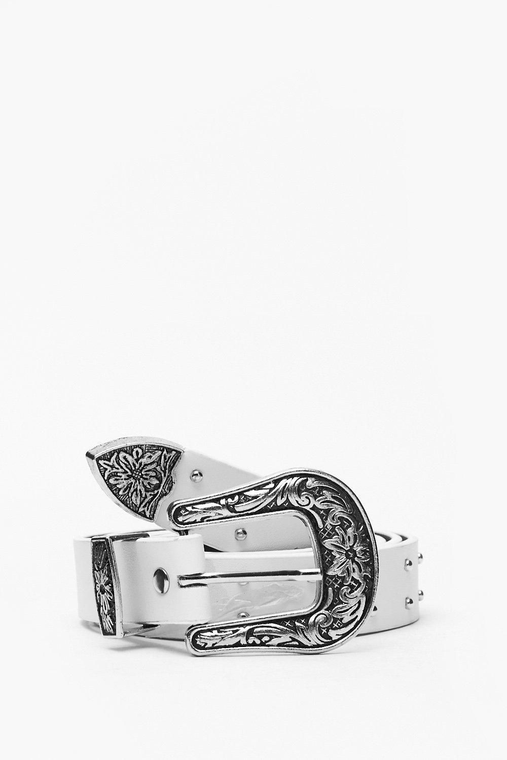 Plus Size Studded Faux Leather Western Belt | Nasty Gal (US)