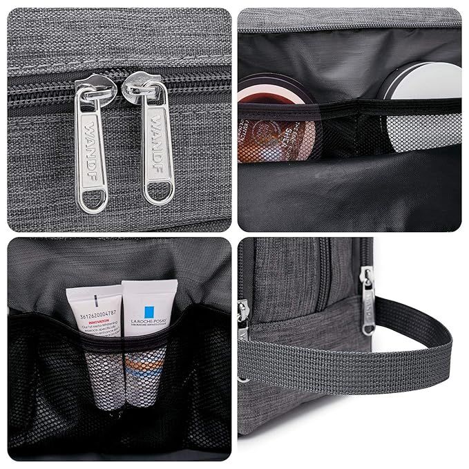 Toiletry Bag for Men Hanging Dopp Kit Water Resistant Shaving Bag Small Toiletry Bag for Travelin... | Amazon (US)