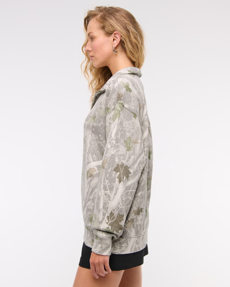 Women's Essential Vintage Sunday Half-Zip | Women's New Arrivals | Abercrombie.com | Abercrombie & Fitch (US)