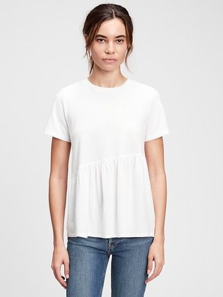 Asymmetrical Peplum Hem T-Shirt | Gap (US)