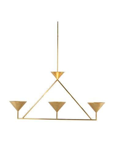 21.75x43.75 brass orsay hand rubbed 3 light linear chandelier | TJ Maxx
